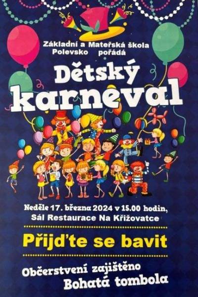 Plakát Dětský karneval 17.3.2024