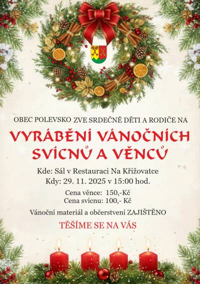 Vyrábění vánočních svícnů a věnců 2025 Vyrábění vánočních svícnů a věnců 2025