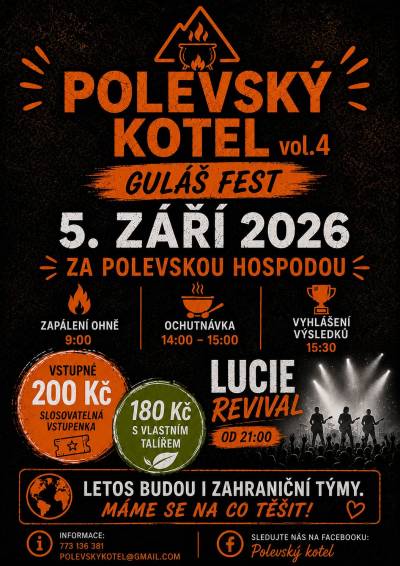 Polevský kotel 5. 9. 2026 Polevský kotel 5. 9. 2026